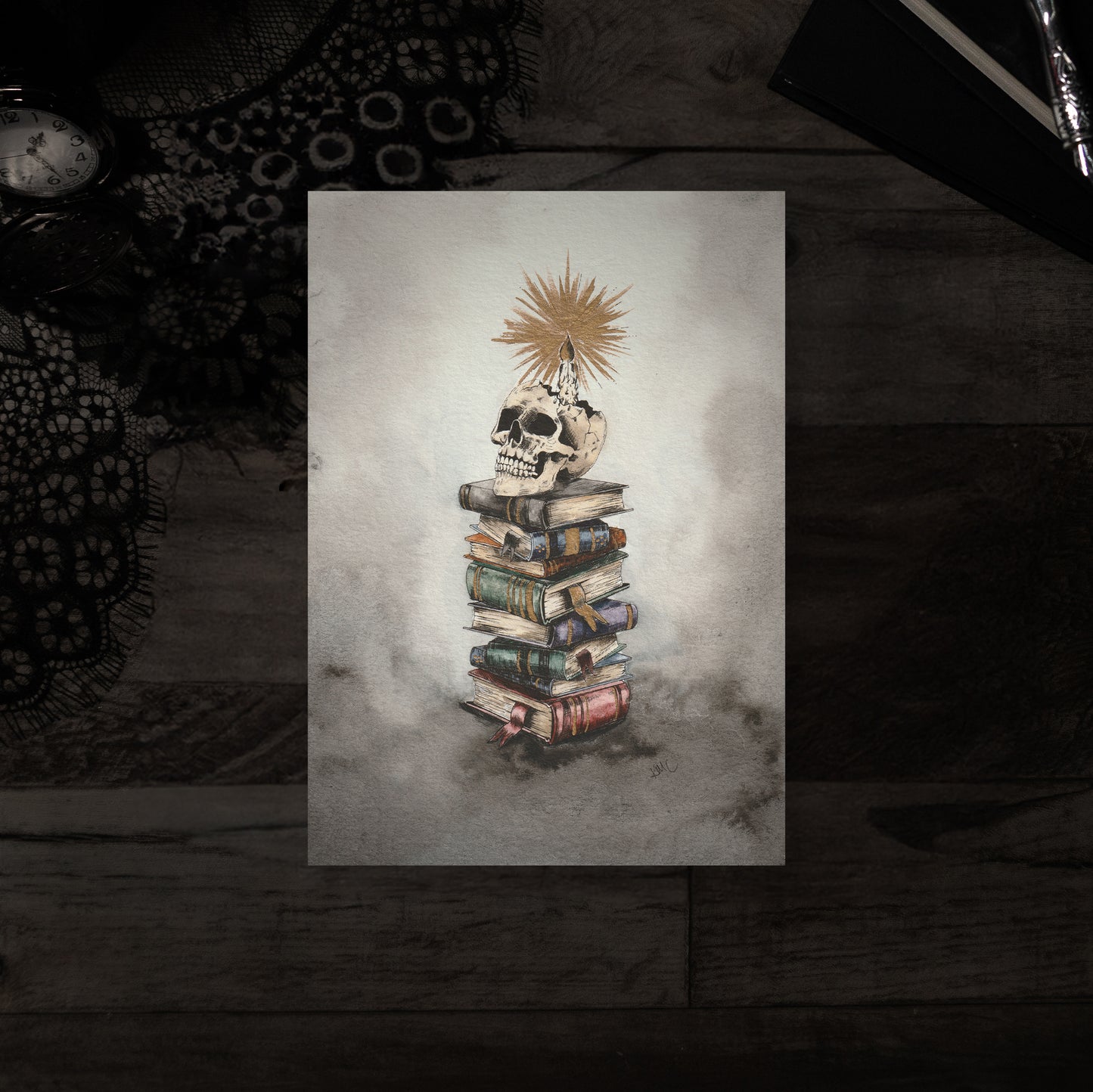 Grimoire's Guardian Art Print