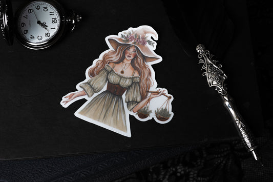 Harmony of Balance: The Witch of Harmonious Scales Vinyl Sticker